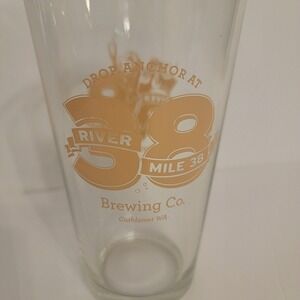 River Mile 38 Brewing Co. Washington‎ Pint Glass Beer Glass Barware Drinkware